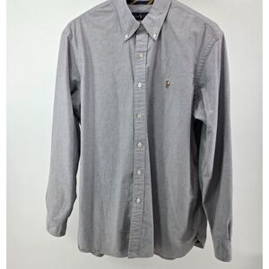 Ralph Lauren Men's XL Long Sleeve Button Down Shirt Light Blue Pony Logo Office